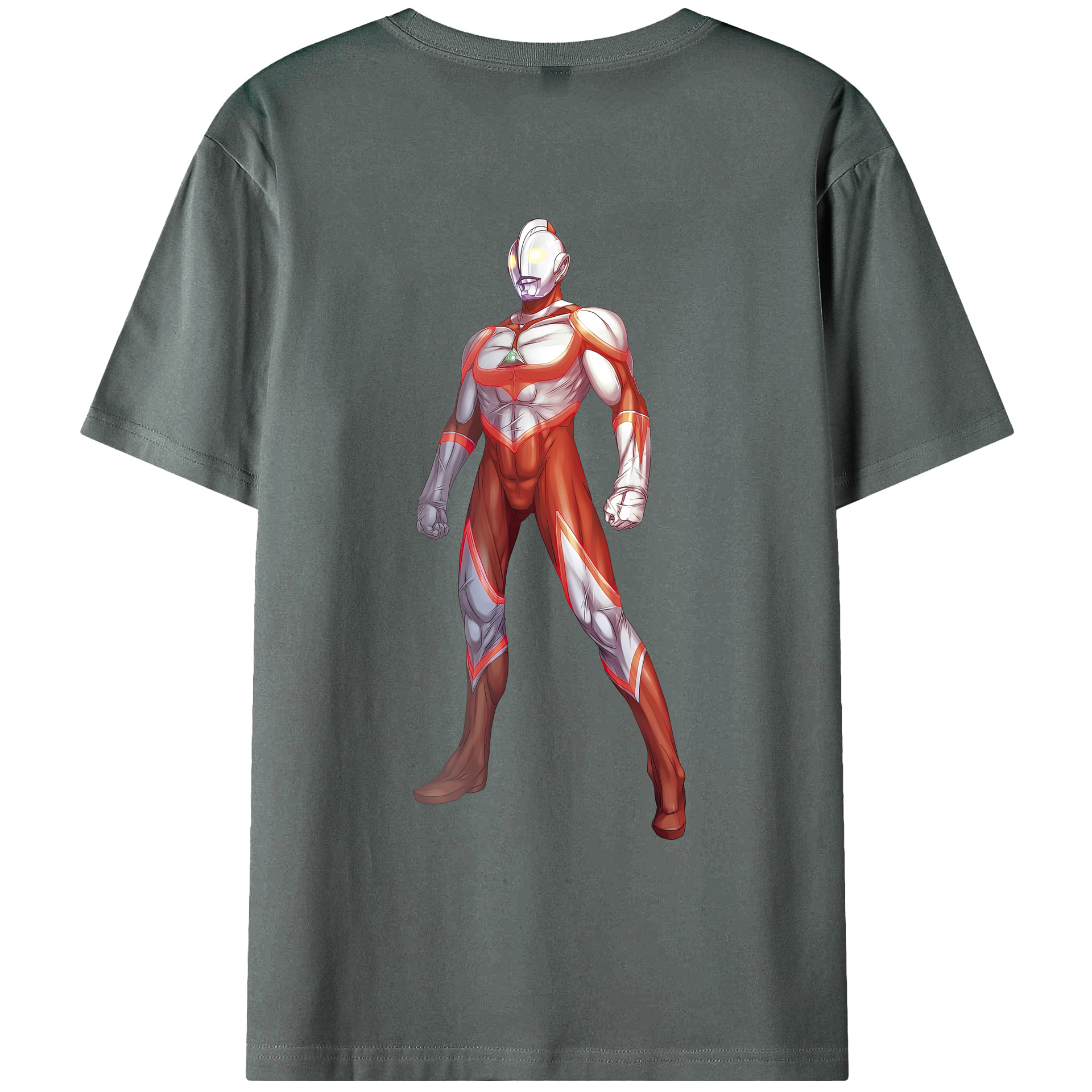 （画像用） ウルトラマン Ultraman 綿100％ メンズ半袖Tシャツ（バックプリント） 通気性